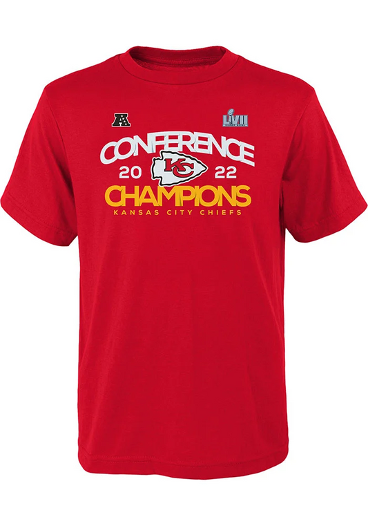 KANSAS CITY CHIEFS MEN'S 2022-23 NFC CONFERENCE CHAMPS SHADOW CAST TEE