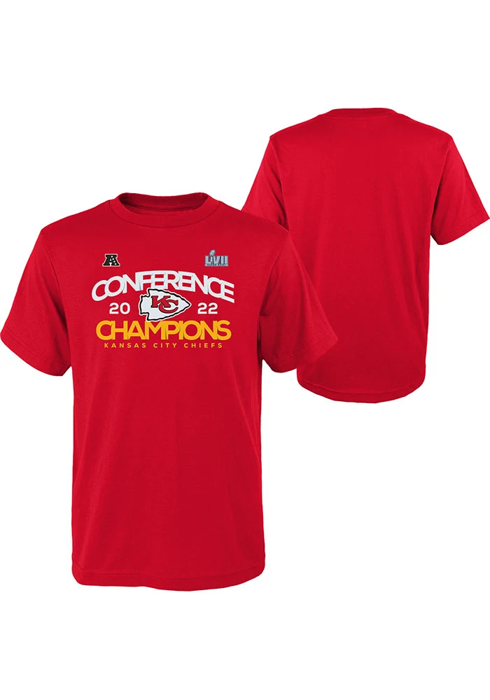 KANSAS CITY CHIEFS MEN'S 2022-23 NFC CONFERENCE CHAMPS SHADOW CAST TEE