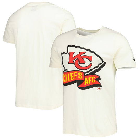 KANSAS CITY CHIEFS MEN'S 2022 SIDELINE T-SHIRT - CREAM