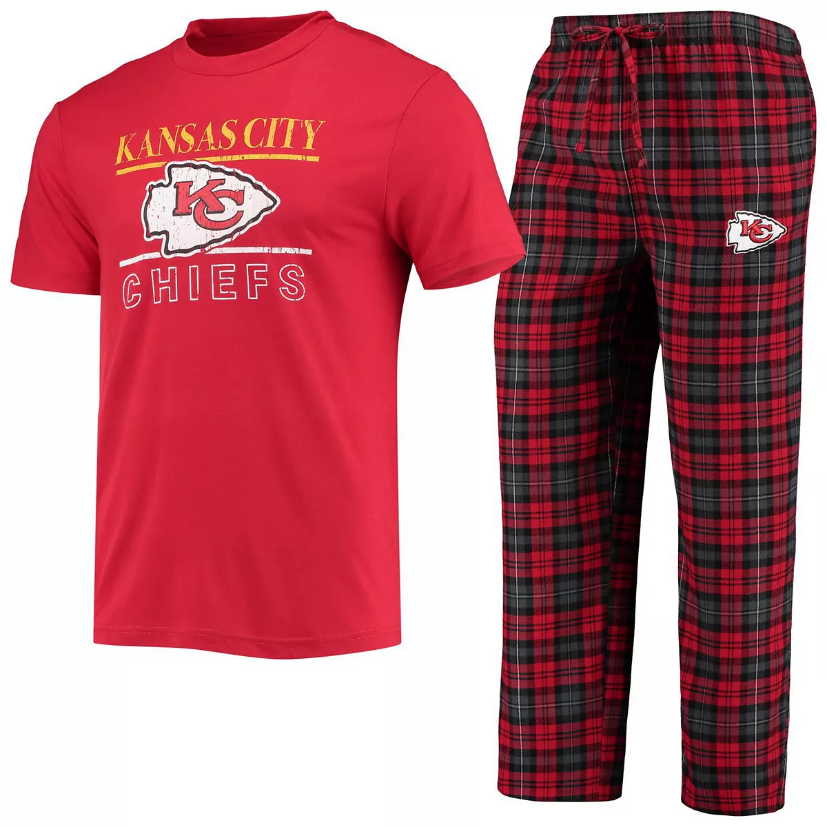 KANSAS CITY CHIEFS MEN'S LODGE PAJAMA PANT SET