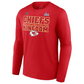 KANSAS CITY CHIEFS MEN'S LONGESLEEVE 2022 AFC CONFERENCE CHAMPS TEAM SLOGAN T-SHIRT