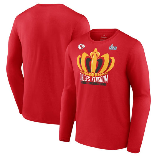 KANSAS CITY CHIEFS MEN'S SUPER BOWL LVII CHAMPIONS LAST STANDING LONG SLEEVE T-SHIRT