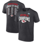 KANSAS CITY CHIEFS HOMBRE SUPER BOWL LVII CHAMPIONS HECHO LA CAMISETA DE CORTE