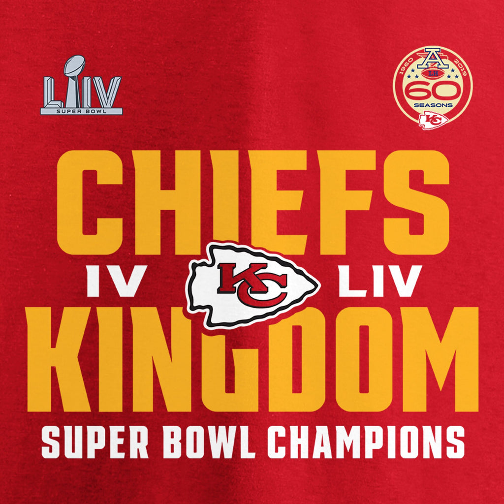 KANSAS CITY CHIEFS MENS SB CHAMPS HASHMARK T-SHIRT