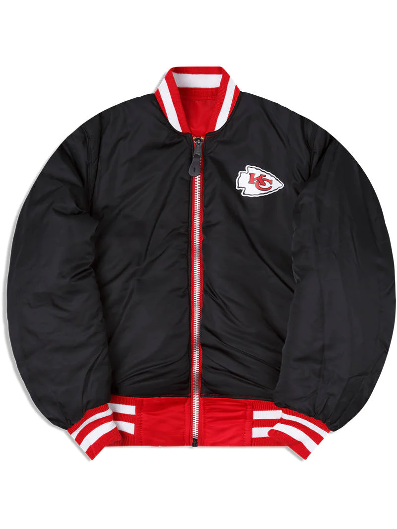 CHAQUETA BOMBER REVERSIBLE ALPHA INDUSTRIES DE KANSAS CITY CHIEFS NEW ERA