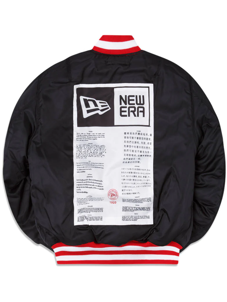 KANSAS CITY CHIEFS NEW ERA ALPHA INDUSTRIES REVERSIBLE BOMBER JACKET