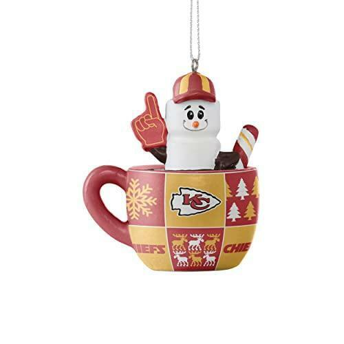 KANSAS CITY CHIEFS SMORES TAZA ADORNO DE NAVIDAD