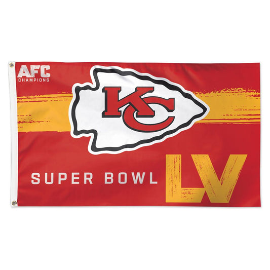 KANSAS CITY CHIEFS SUPER BOWL LV 3'X5' BANDERA DE LA CASA