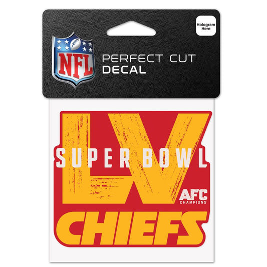 KANSAS CITY CHIEFS SUPER BOWL LV 8"X8" CALCOMANÍA DE CORTE PERFECTO