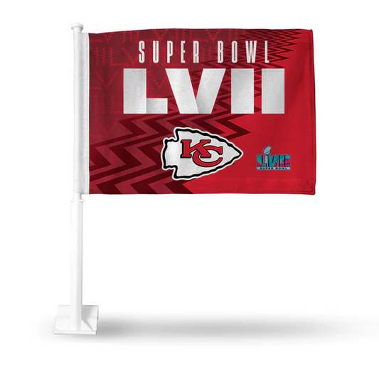 KANSAS CITY CHIEFS SUPER BOWL LVII BANDERA DE COCHE