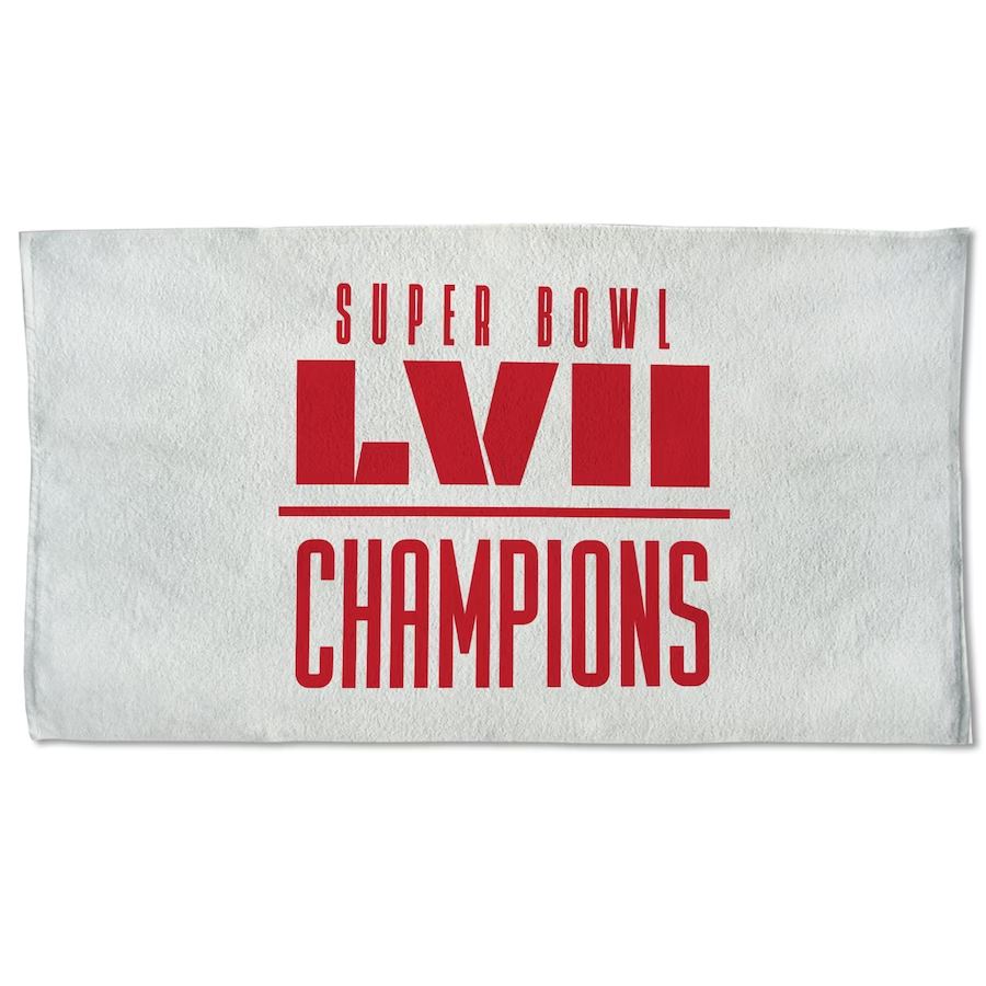 KANSAS CITY CHIEFS SUPER BOWL LVII CHAMPIONS VESTUARIO 22" X 42" TOALLA DE 2 CARAS