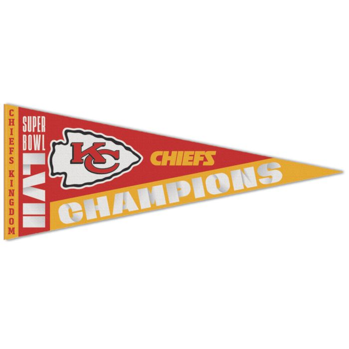 KANSAS CITY CHIEFS SUPER BOWL LVII CHAMPIONS PREMIUM PENNANT 12" X 30"