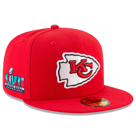 KANSAS CITY CHIEFS SUPER BOWL LVII CHAMPIONS SIDEPATCH 59FIFTY SOMBRERO AJUSTADO