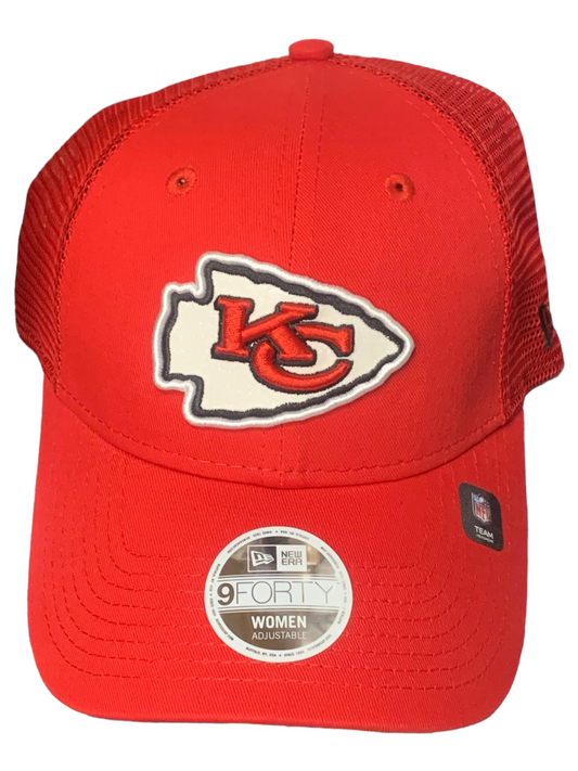 KANSAS CITY CHIEFS WOMEN'S LOGO SPARKLE 9FORTY ADJUSTABLE SNAP HAT