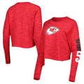 KANSAS CITY CHIEFS MUJER SPACE DYE CROP TOP MANGA LARGA