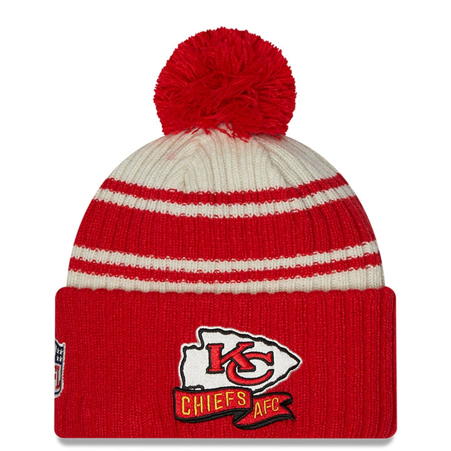 KANSAS CITY CHIEFS YOUTH 2022 SIDELINE SPORT DE PUNTO CON POMPONES