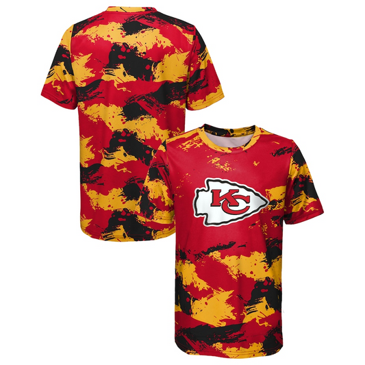 KANSAS CITY CHIEFS YOUTH CROSS PATTERN T-SHIRT