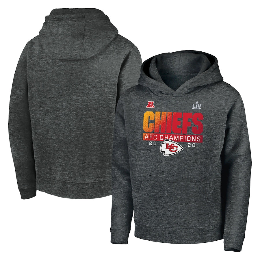 SUDADERA CON CAPUCHA SUPERBOWL LV SCRAMBLE PARA JÓVENES DE KANSAS CITY CHIEFS