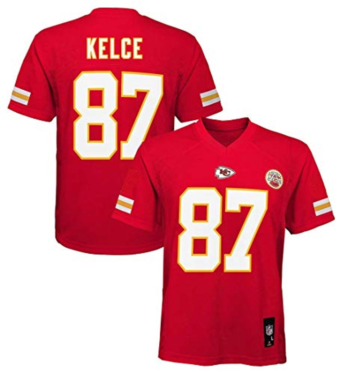 KANSAS CITY CHIEFS TRAVIS KELCE YOUTH MID TIER JERSEY