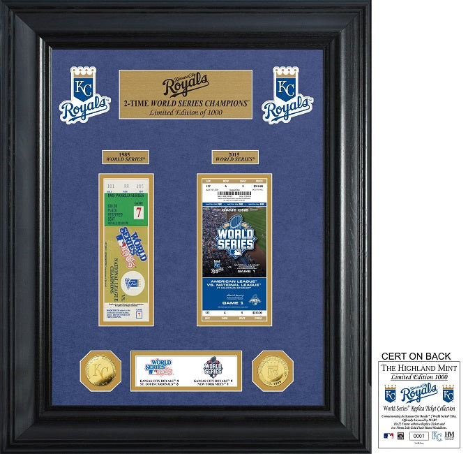 KANSAS CITY ROYALS WORLD SERIES DELUXE GOLD COIN & TICKET COLLECTION