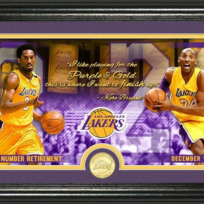 KOBE BRYANT JERSEY PANORAMIC PHOTO MINT