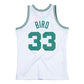 LARRY BIRD HOMBRE MITCHELL &amp; NESS BLANCO 85-86' JERSEY SWINGMAN