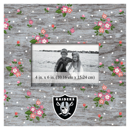 LAS VEGAS RAIDERS 10X10 COLOR FLORAL FRAME