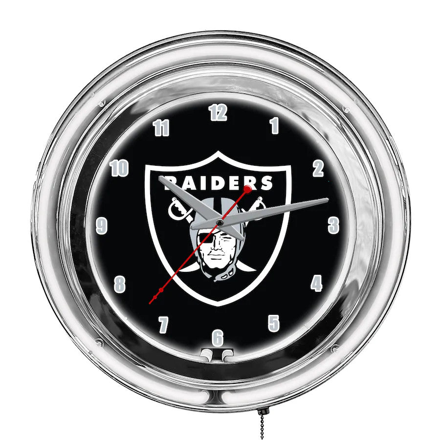 LAS VEGAS RAIDERS 14" NEON CLOCK