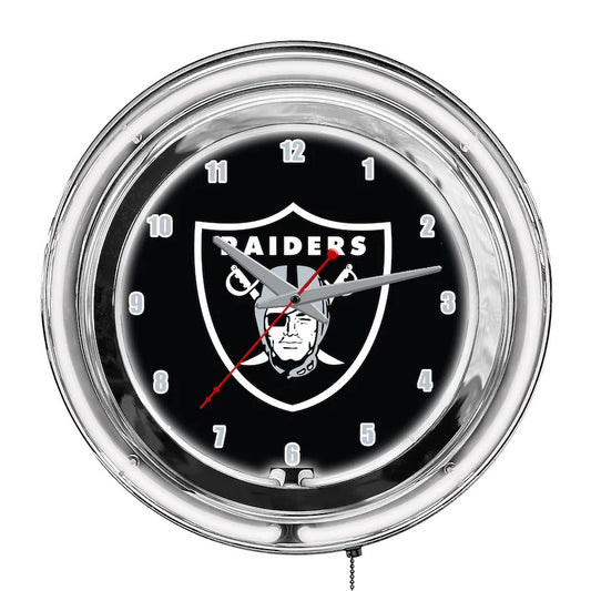 LAS VEGAS RAIDERS 14" NEON CLOCK
