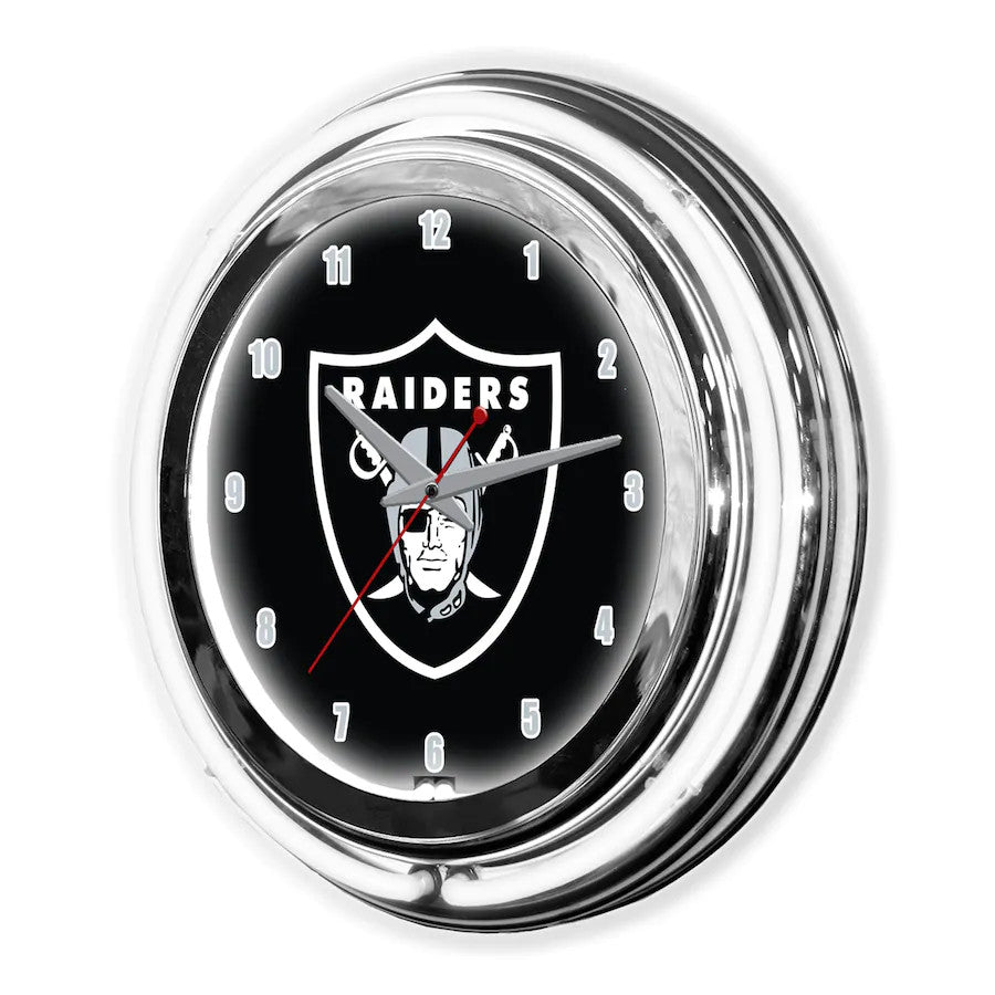 LAS VEGAS RAIDERS 14" NEON CLOCK