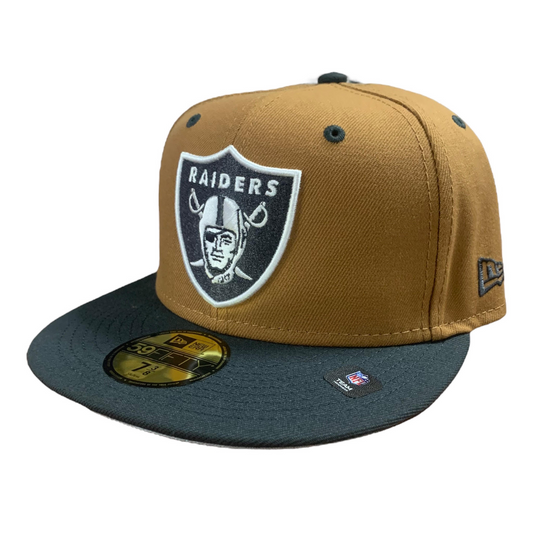 GORRO AJUSTADO LAS VEGAS RAIDERS 2-TONE COLOR PACK 59FIFTY - MARRÓN/ CARBÓN