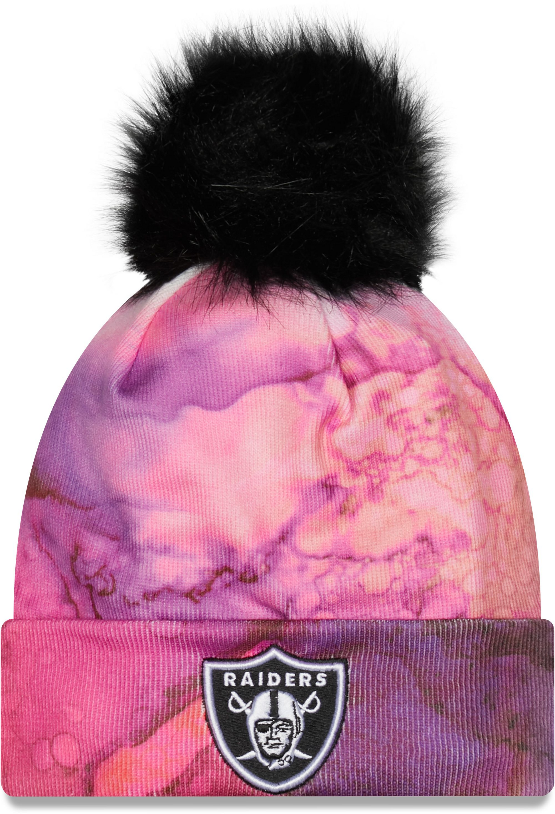 pink raiders beanie