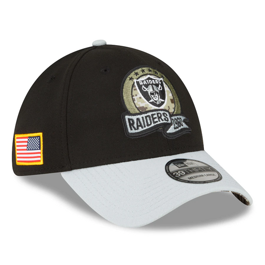 LAS VEGAS RAIDERS 2022 SALUDO AL SERVICIO 39THIRTY GORRO FLEX FIT