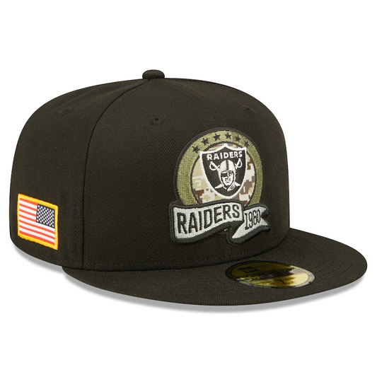 LAS VEGAS RAIDERS 2022 SALUTE TO SERVICE 59FIFTY FITTED HAT
