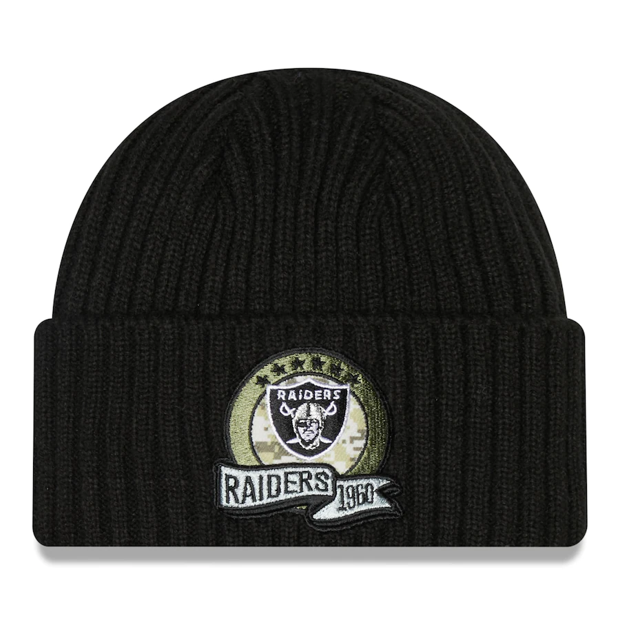 LAS VEGAS RAIDERS 2022 GORRO DE PUNTO SALUDO AL SERVICIO