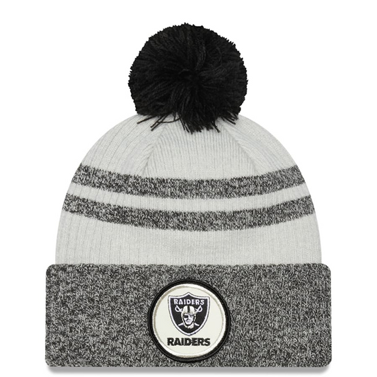 LAS VEGAS RAIDERS 2022 SIDELINE HISTORIC CUFFED POM KNIT