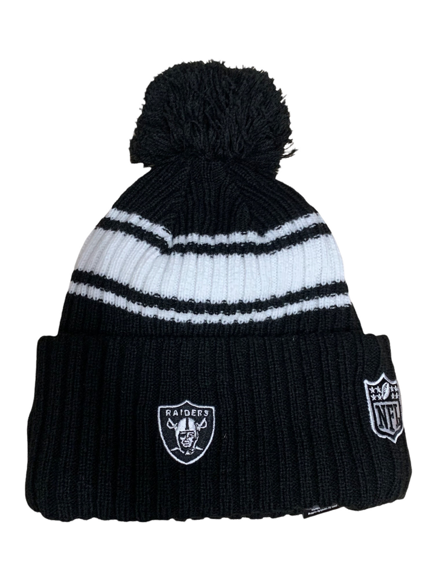 New Era Youth Las Vegas Raiders 2022 Sideline Sport Cuffed Pom Knit Hat