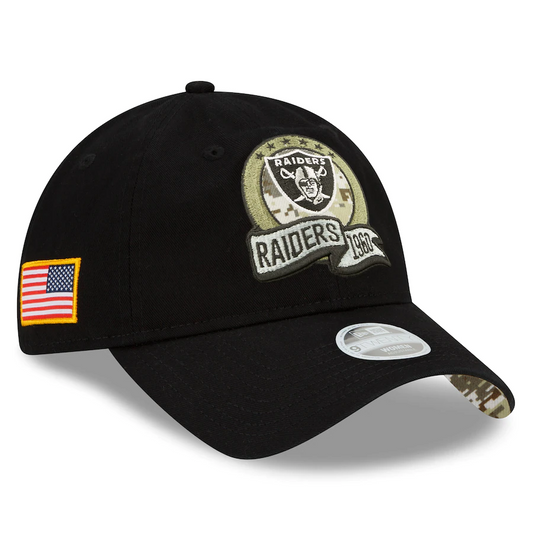 LAS VEGAS RAIDERS 2022 WOMEN'S SALUTE TO SERVICE 9TWENTY ADJUSTABLE HAT