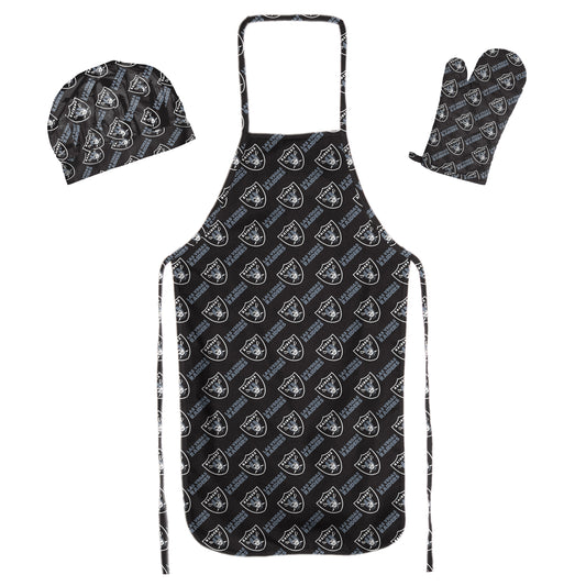 LAS VEGAS RAIDERS 3 PIECE SET APRON MITT AND HAT