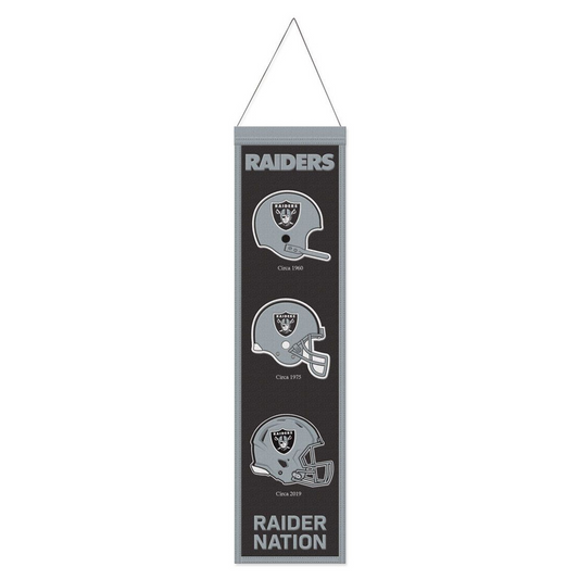 LAS VEGAS RAIDERS 8" X 32" EVOLUTION WOOL BANNER