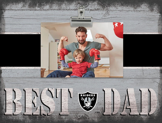 LAS VEGAS RAIDERS BEST DAD PHOTO CLIP FRAME