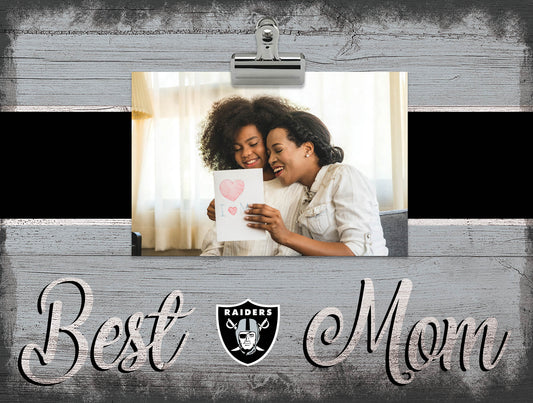 LAS VEGAS RAIDERS BEST MOM PHOTO CLIP FRAME