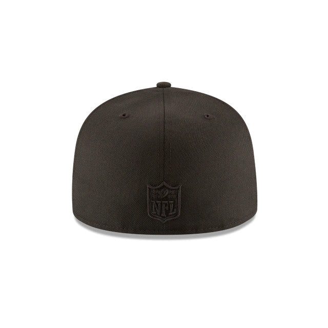 LAS VEGAS RAIDERS NEGRO SOBRE NEGRO LOGOTIPO BÁSICO 59FIFTY AJUSTADO