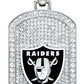 COLLAR DE ETIQUETA DE PERRO BLING DE LOS RAIDERS DE LAS VEGAS