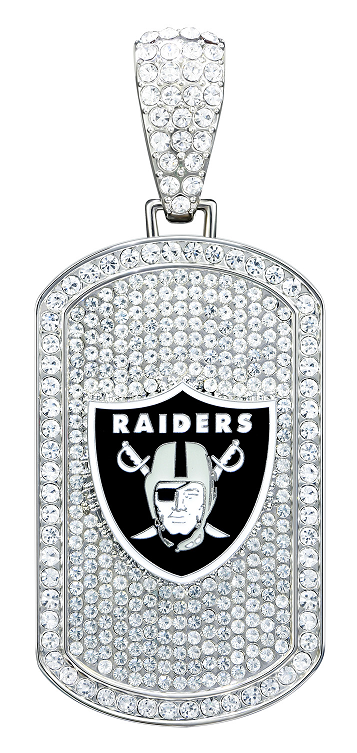 COLLAR DE ETIQUETA DE PERRO BLING DE LOS RAIDERS DE LAS VEGAS