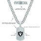 COLLAR DE ETIQUETA DE PERRO BLING DE LOS RAIDERS DE LAS VEGAS