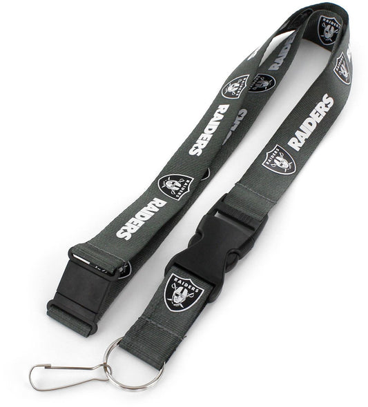 LAS VEGAS RAIDERS CHARCOAL LANYARD