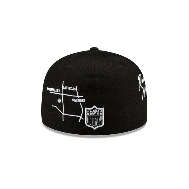 Men's New Era White Las Vegas Raiders Omaha 59FIFTY Fitted Hat