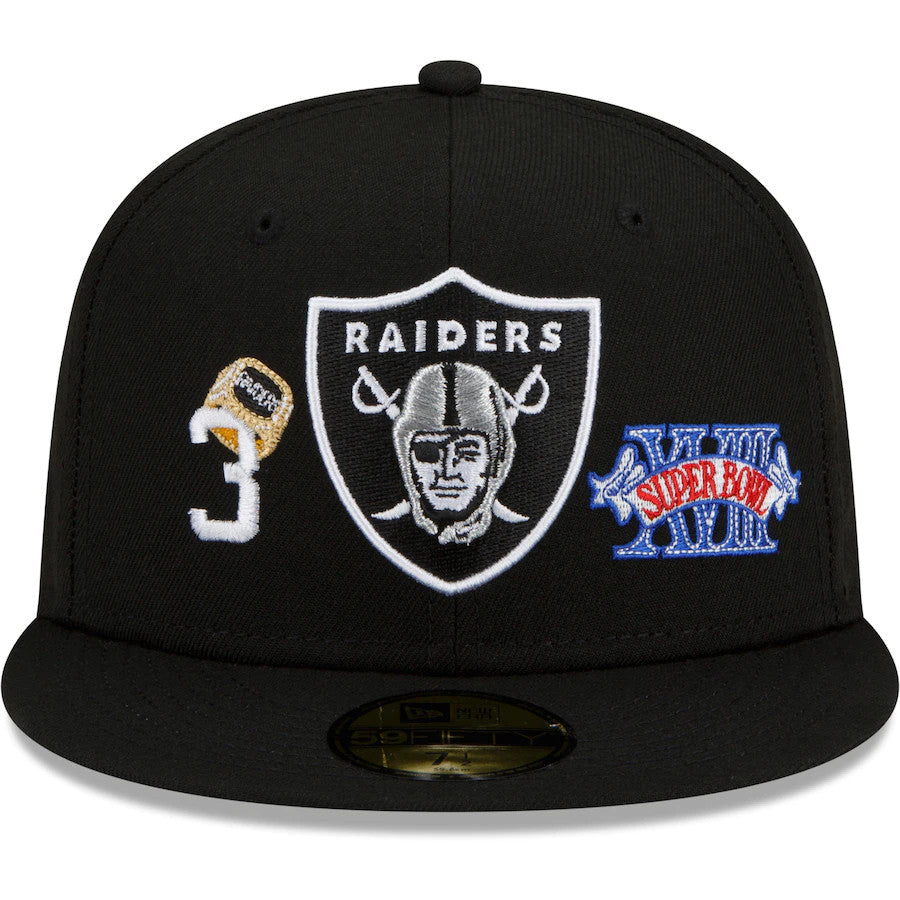 LAS VEGAS RAIDERS CUENTAN LOS ANILLOS 59FIFTY EQUIPADO