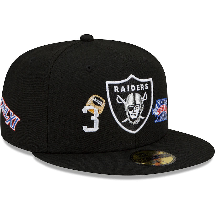 LAS VEGAS RAIDERS COUNT THE RINGS 59FIFTY FITTED